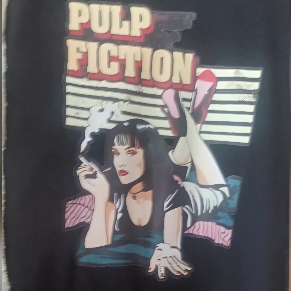 Upcycled Pulp Fiction Graphic Shirt - Picture 7 of 9